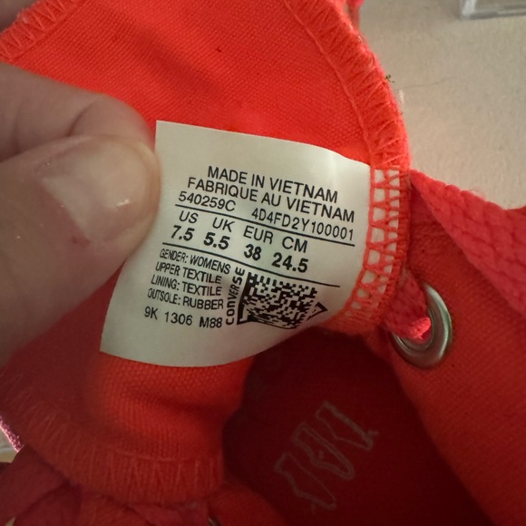 Neon Orange Platform Converse - Picture 4 of 4